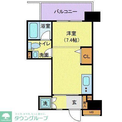 アプレパークス百合ヶ丘(ワンルーム/2階)の間取り写真