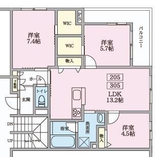プレリュード(3LDK/2階)の間取り写真