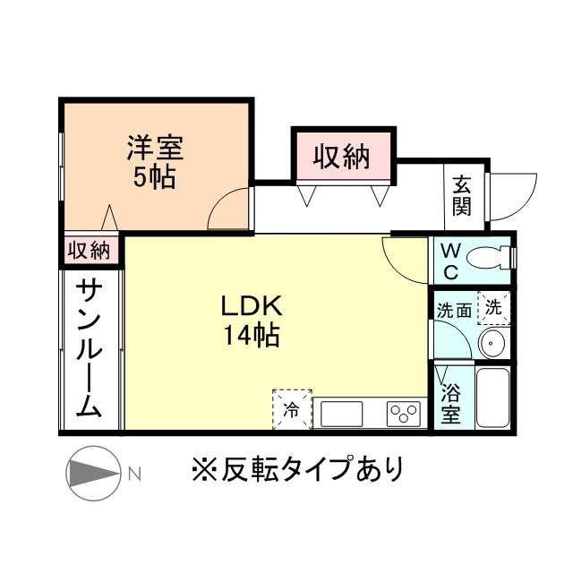 ファーレ速星(1LDK/1階)の間取り写真