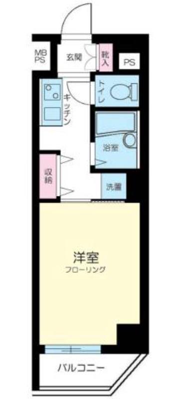 サンテミリオン大森(1K/2階)の間取り写真