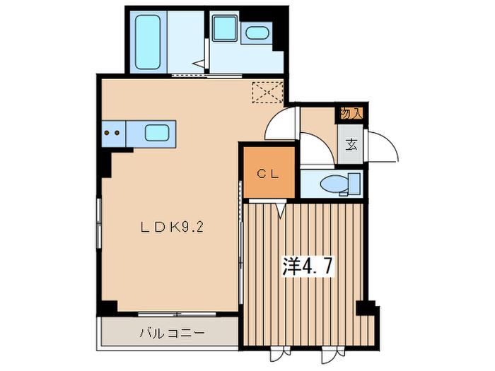 メゾン・ド・ボヌール(1LDK/3階)の間取り写真