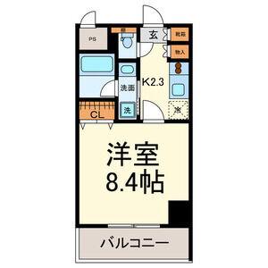 グランルージュ栄II(1K/2階)の間取り写真