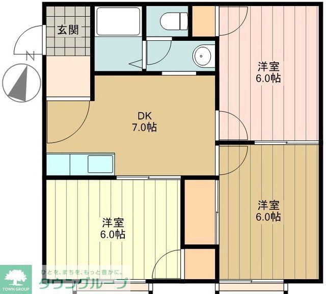 MAISON LILAS(3DK/1階)の間取り写真
