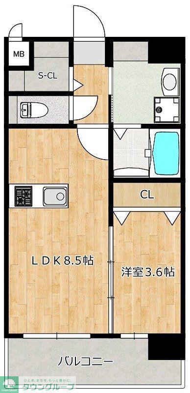 RESIAS ONE TENJINMINAMI BLDG(1LDK/3階)の間取り写真