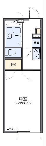 レオパレスマインリーベ(1K/1階)の間取り写真