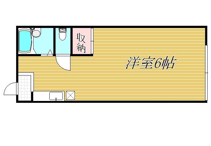 サンフォーレストM(ワンルーム/2階)の間取り写真