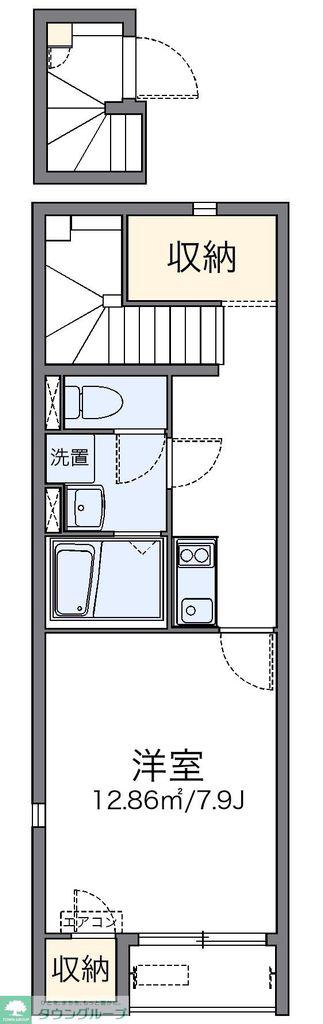レオネクストブエノ エスパシオ(1K/2階)の間取り写真