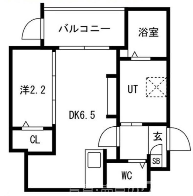 エヌエムセント(1DK/1階)の間取り写真