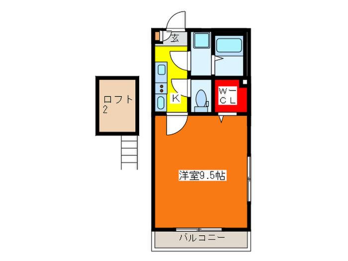 BESTSTAGE(1K/3階)の間取り写真