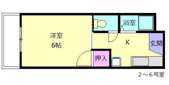 フォーサイト上津RII(1K/3階)の間取り写真