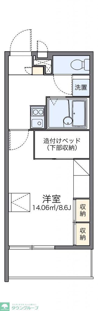 レオパレス辻薬師(1K/3階)の間取り写真