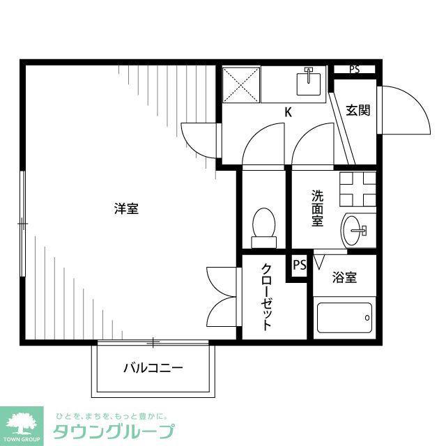 アムール PINO(1K/2階)の間取り写真