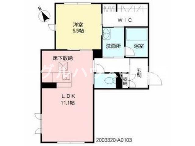 アレンデールTOSU(1LDK/2階)の間取り写真