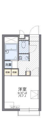 レオパレスピュア高松(1K/2階)の間取り写真
