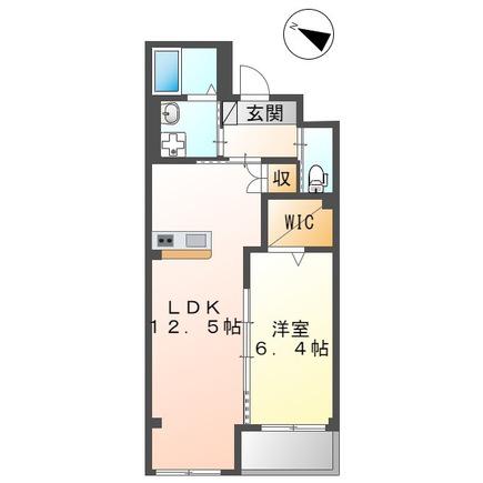 EXTRA(1LDK/3階)の間取り写真