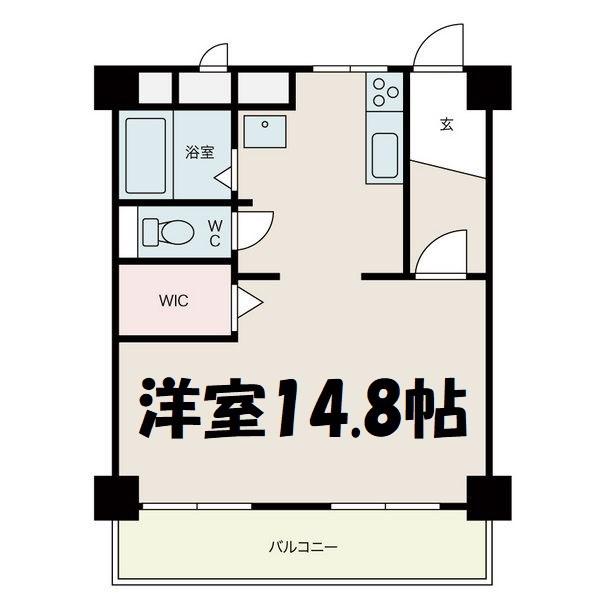 地下鉄桜通線 久屋大通駅 徒歩1分 11階建 築54年(ワンルーム/10階)の間取り写真