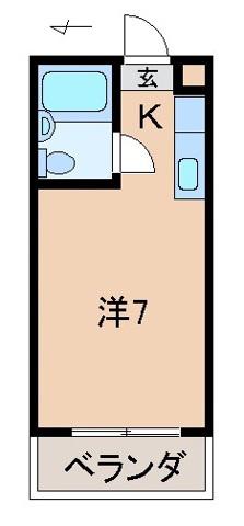 レジデンスアキラ(ワンルーム/3階)の間取り写真