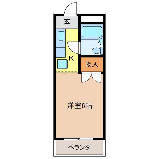 リズ スクエア 南棟(1K/1階)の間取り写真