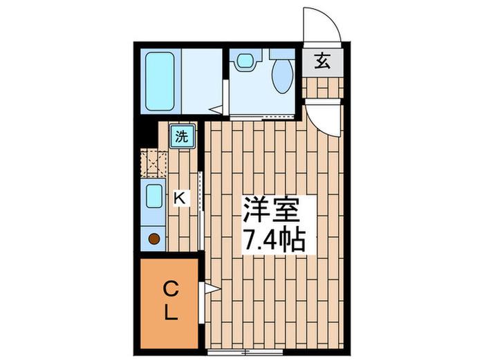 MODULOR久が原(1K/2階)の間取り写真