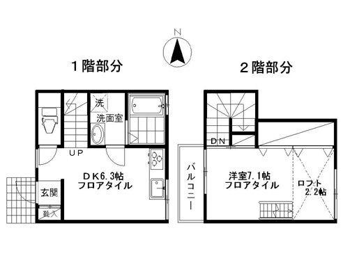 ハイツKYRIE(1DK/1階)の間取り写真