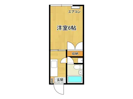 メゾン・ド・ミネ(1K/2階)の間取り写真