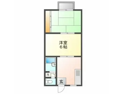 コーポメルヘン(2DK/2階)の間取り写真