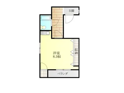 松村ビル(ワンルーム/4階)の間取り写真