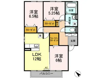 ボナールIII(3LDK/2階)の間取り写真