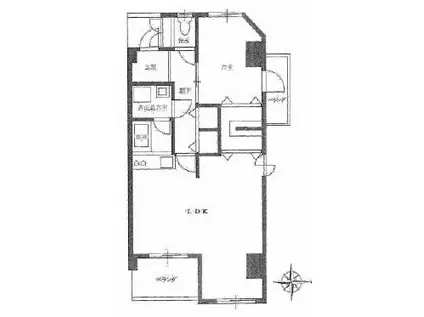 ル・マンド東延末(1LDK/1階)の間取り写真