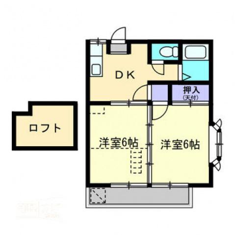 メゾンド七隈I(2DK/2階)の間取り写真
