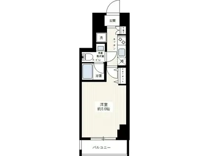 スカイコート板橋大山(1K/6階)の間取り写真