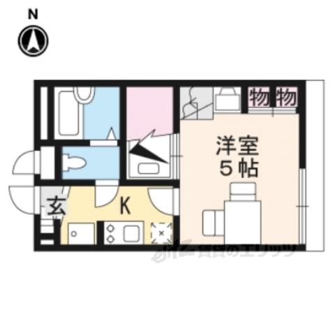 レオパレス TAKUYAⅢ(1K/2階)の間取り写真