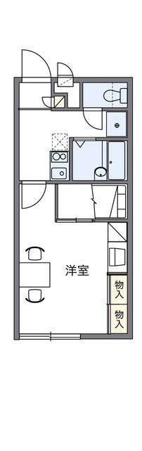 レオパレスNISHIITAMI(1K/1階)の間取り写真