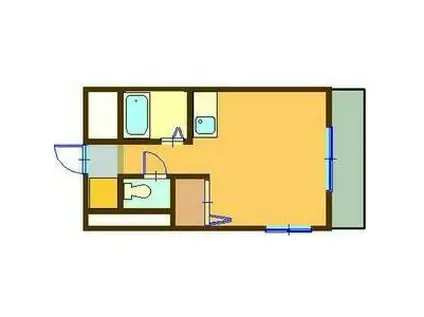 コーポ上土居(ワンルーム/1階)の間取り写真