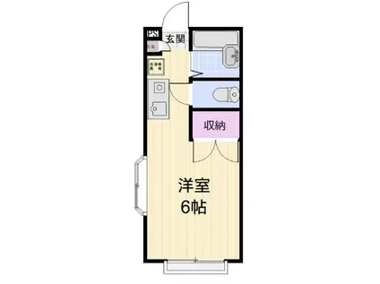 エステートピア花輪(ワンルーム/2階)の間取り写真