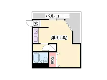 ベルトピア東加古川II(ワンルーム/4階)の間取り写真