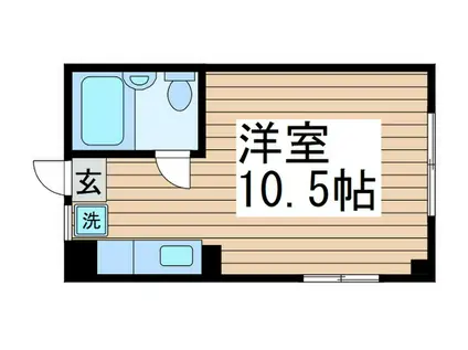 富田ビル(ワンルーム/2階)の間取り写真