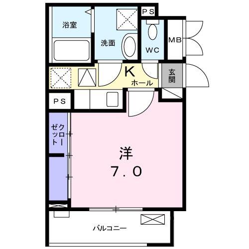 クレスト神崎川(1K/1階)の間取り写真