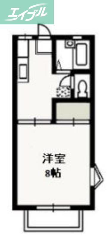 メゾンソレイユ(1K/2階)の間取り写真