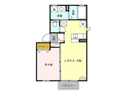 プラムツリー(1LDK/1階)の間取り写真