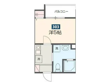 メルディア小川(1K/3階)の間取り写真