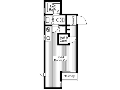 パラッツォ平瀬(ワンルーム/1階)の間取り写真
