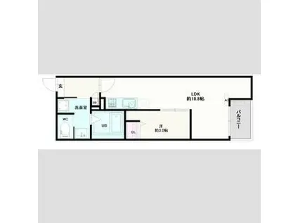 JACK ODAKAV(1LDK/1階)の間取り写真