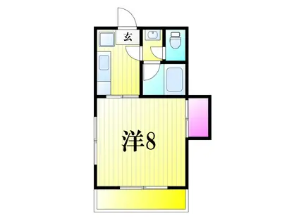 セゾン南花島(1K/4階)の間取り写真