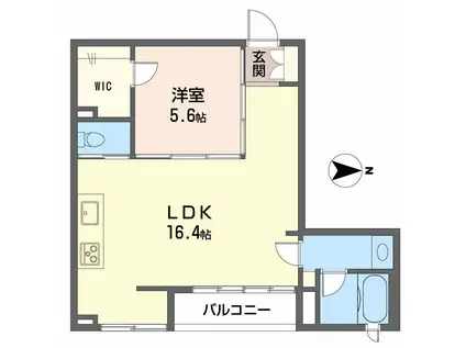 アランチアMK(1LDK/2階)の間取り写真