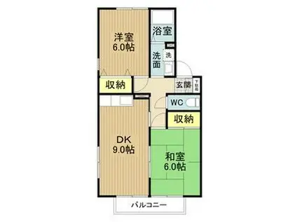 マノウールSAKAE(2DK/2階)の間取り写真