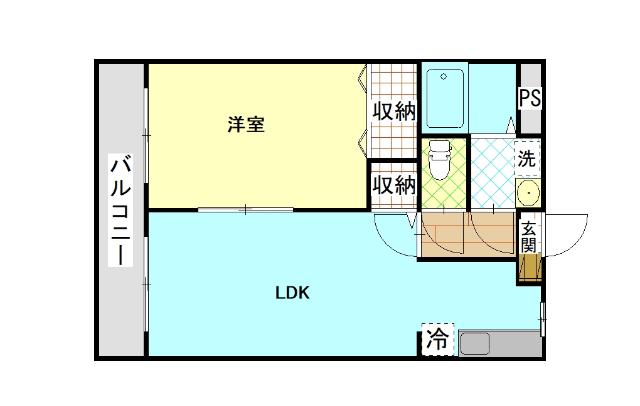 やまいし(1LDK/1階)の間取り写真
