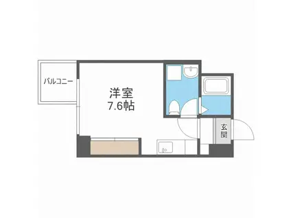 プライマル札幌北18条(ワンルーム/7階)の間取り写真
