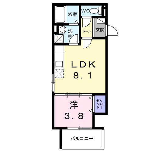 グランハーモニー(1LDK/3階)の間取り写真