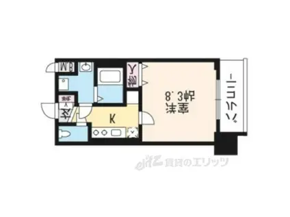 プレサンス京都洛南(1K/7階)の間取り写真